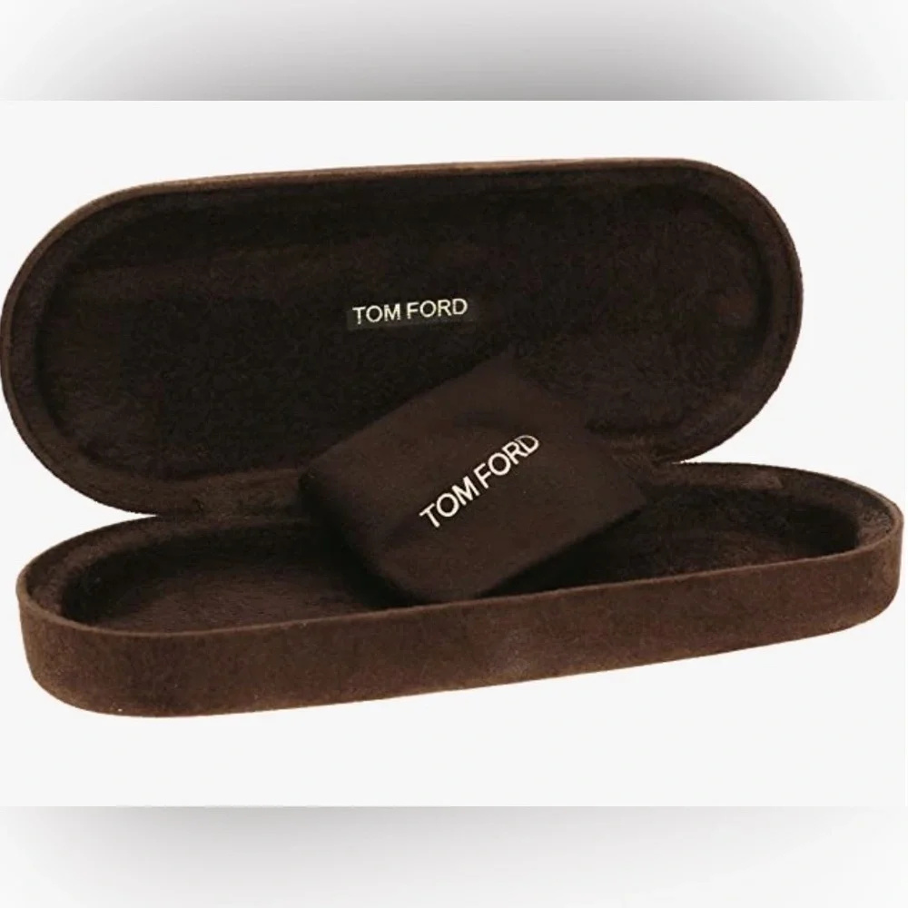 TOM FORD Medium Dark Brown Sunglass Case, NWOT - Picture 3 of 10